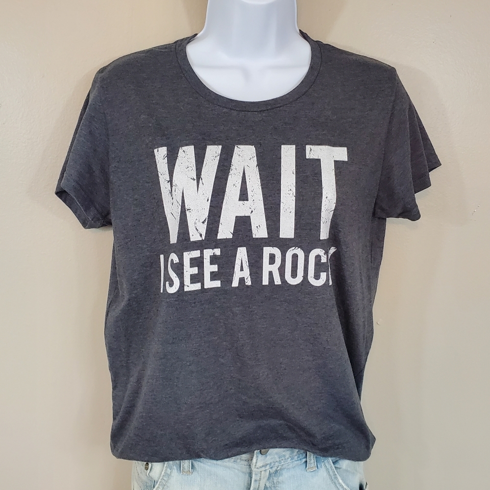 Anvil Lightweight Graphic T-Shirt "WAIT I SEE A ROCK"